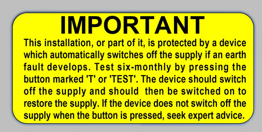RCD Test Inspection Labels ( 50 x 25mm )