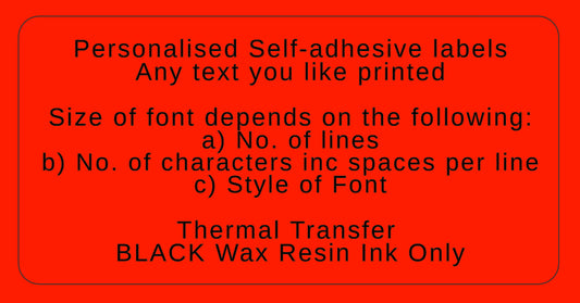 50 x 25 mm Personalised Labels
