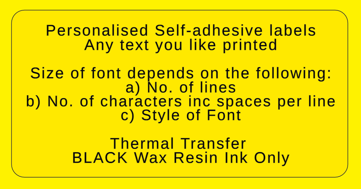 50 x 25 mm Personalised Labels