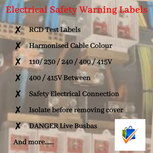 Electrical Safety RCD Test Labels - 2019 Edition - 76 x 51mm