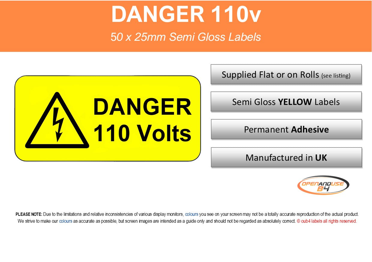 Voltage Warning Labels
