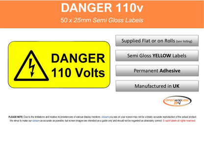 Voltage Warning Labels