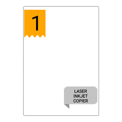A4 Sheet Address Labels WHITE | 1 Label per A4 sheet | 199.6 X 289.1mm