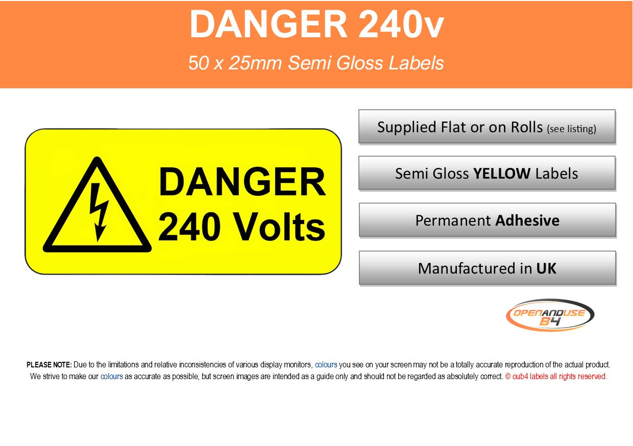 Voltage Warning Labels
