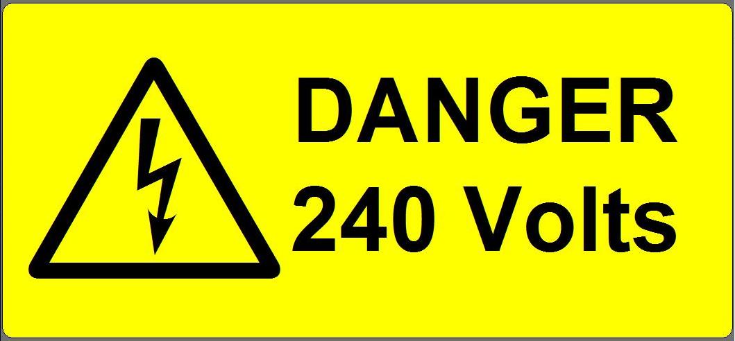 Voltage Warning Labels
