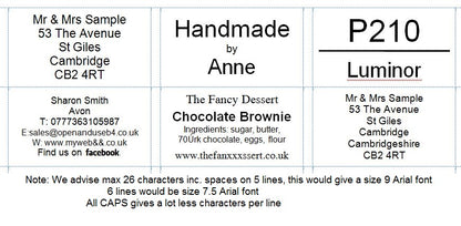 Small Personalised Labels on A4 Sheets | WHITE – 65 UP – 38.1mm x 21.2mm