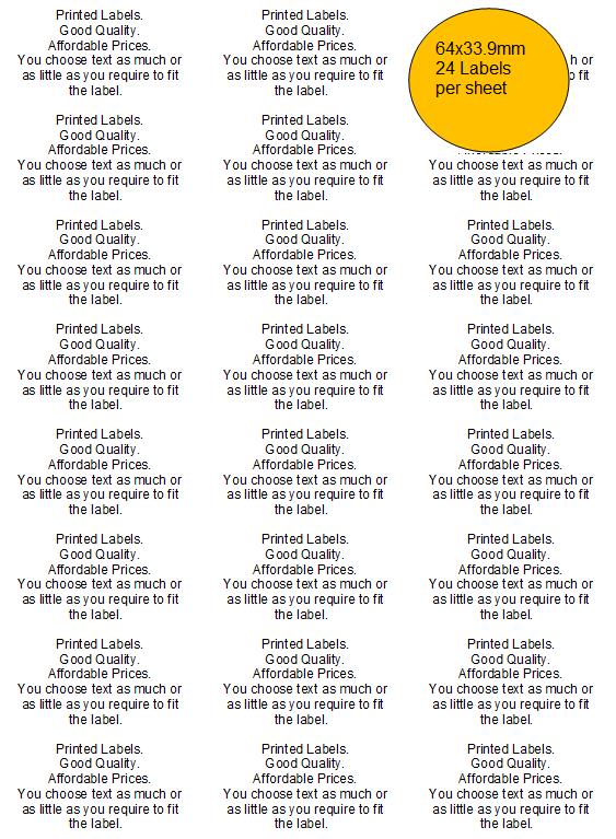 Personalised Labels on A4 Sheets | WHITE – 16 UP – 99.1mm x 33.9mm