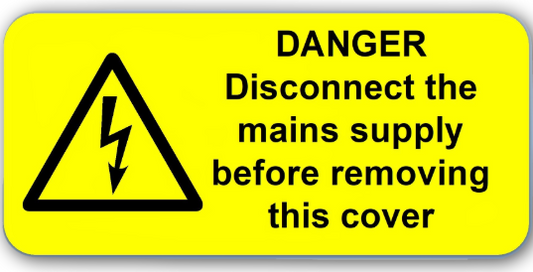 DANGER Disconnect Mains Supply