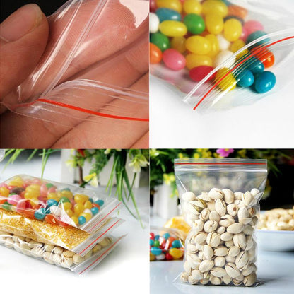 Grip Seal Bags – Clear Resealable Poly Bags (Multiple Sizes Available)