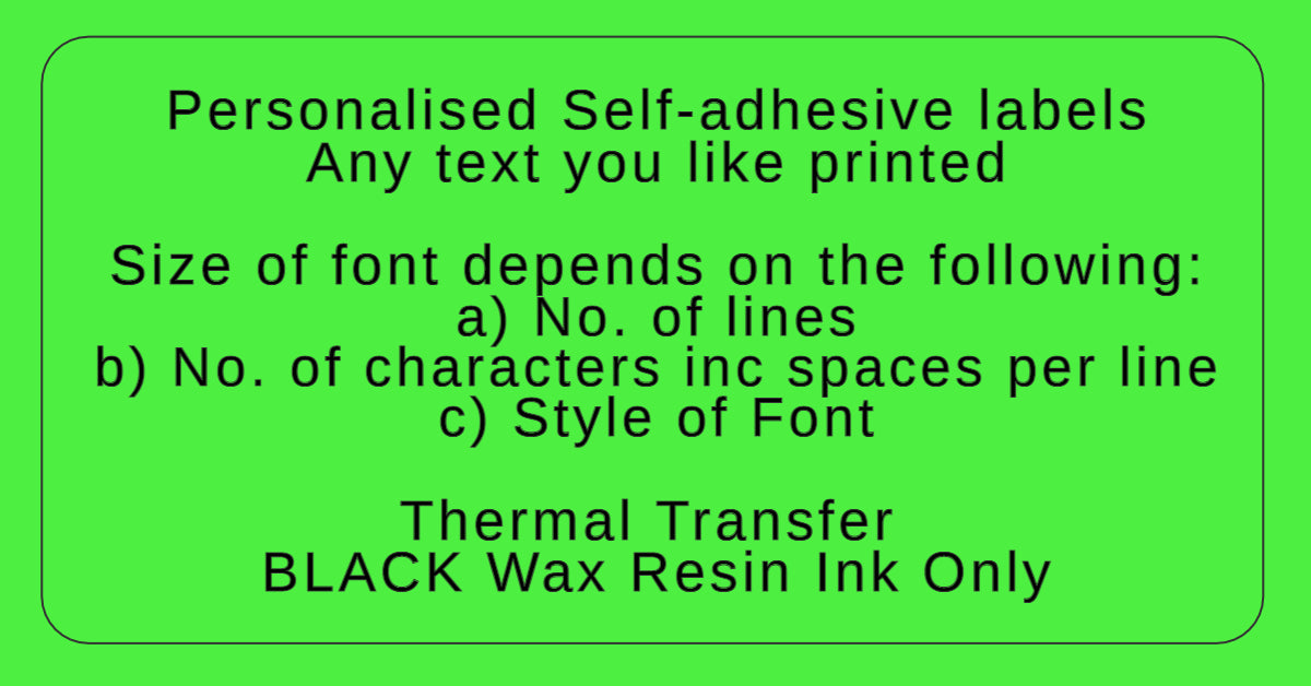 50 x 25 mm Personalised Labels