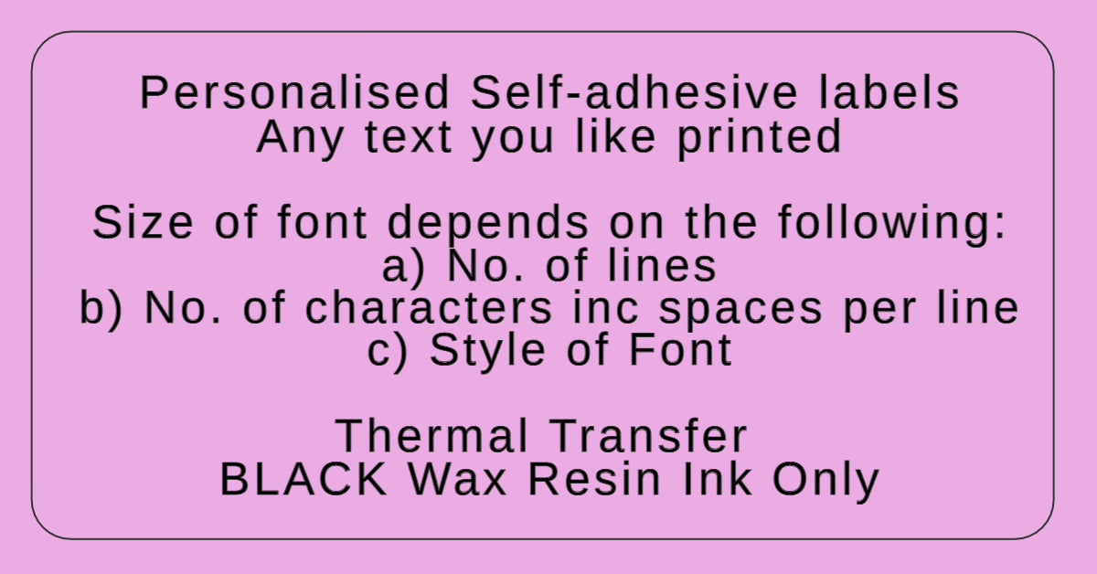 50 x 25 mm Personalised Labels