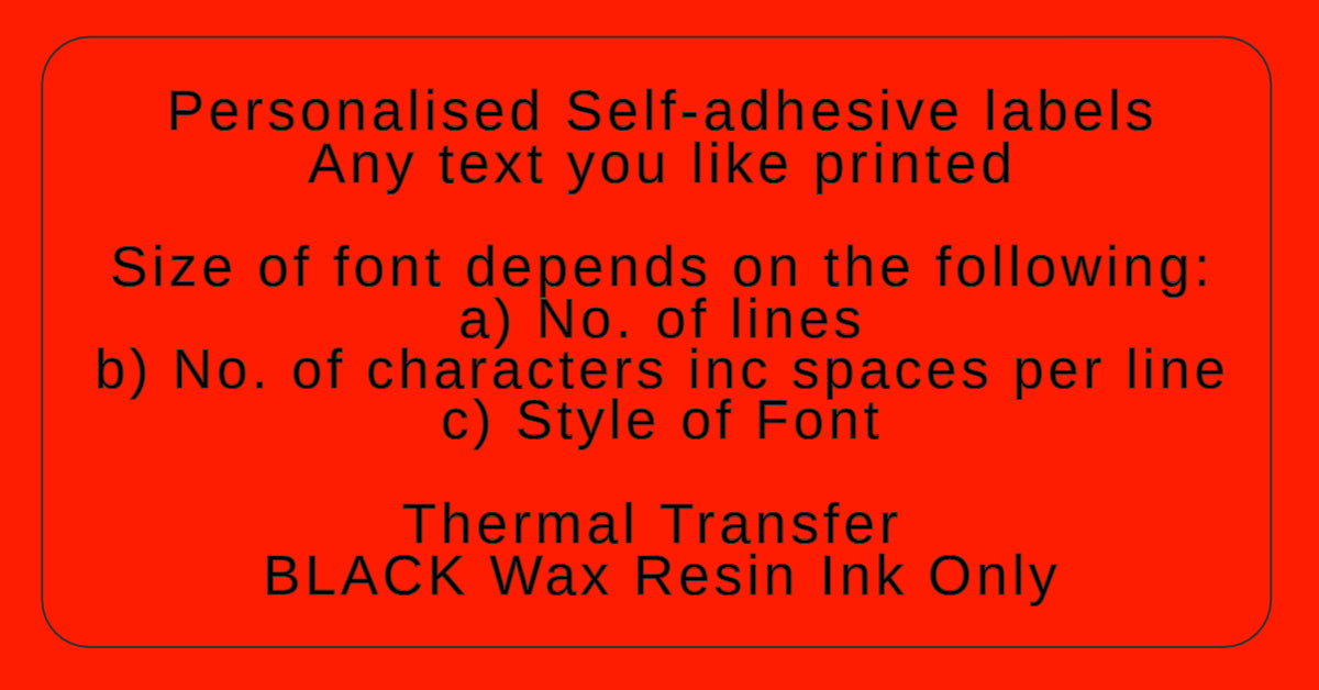 50 x 25 mm Personalised Labels