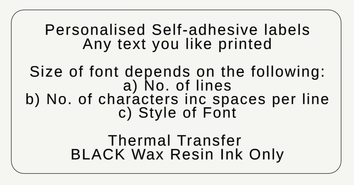 50 x 25 mm Personalised Labels