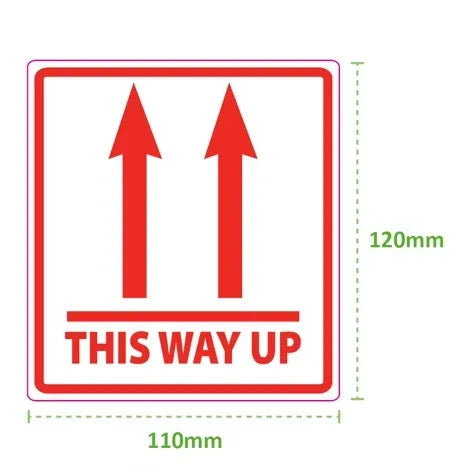 THIS WAY UP LABELS 110 X 120 mm