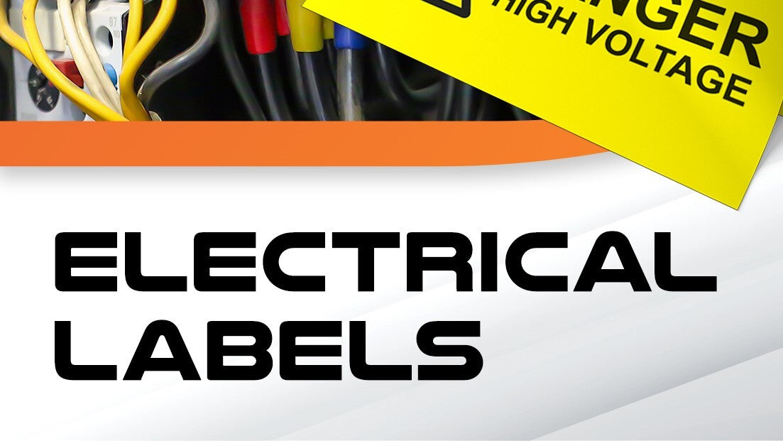 HARMONISED Cable Colour Electrical Wiring Label 76 x 52mm self-adhesive labels