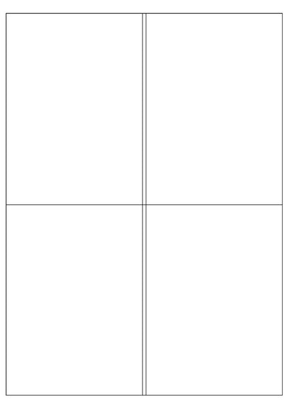 4 Address Labels each 99.1 x 139mm on A4 sheet suitable laser, inkjet, copiers